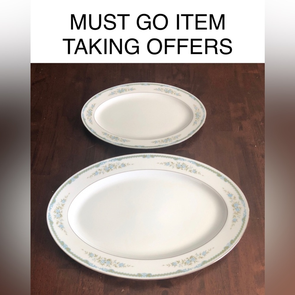 ⛵️ Four Crown China Floral Oval Platter Set ❣️Ship Alone❣️